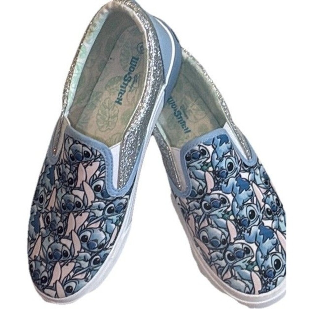 Ground Up STITCH PRINT Slip On Disney Character Casual Lilo & Stitch Shoe Sz 6